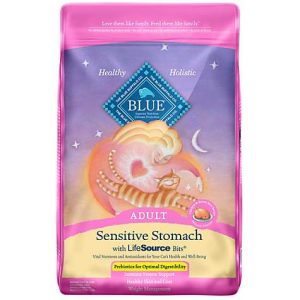 Blue Buffalo Blue Sensitive Stomach Adult Chicken & Brown Rice Recipe Dry Cat Food, 15 lbs.
