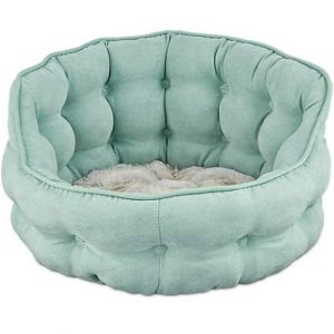 Harmony Tufted Cat Bed in Seaglass