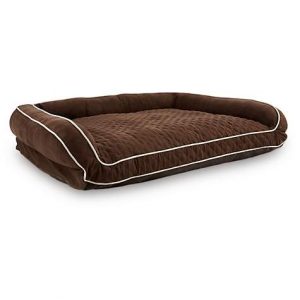 Memory Foam Brown Couch Dog Bed