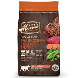 Merrick Grain Free Real Texas Beef + Sweet Potato Dry Dog Food, 25 lbs.