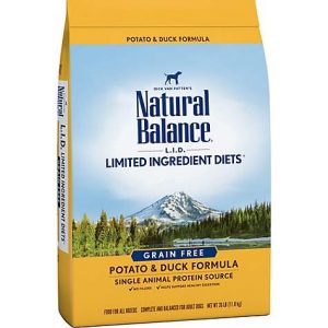 Natural Balance L.I.D. Limited Ingredient Diets Grain-Free Potato & Duck Formula Dry Dog Food, 26 lbs.
