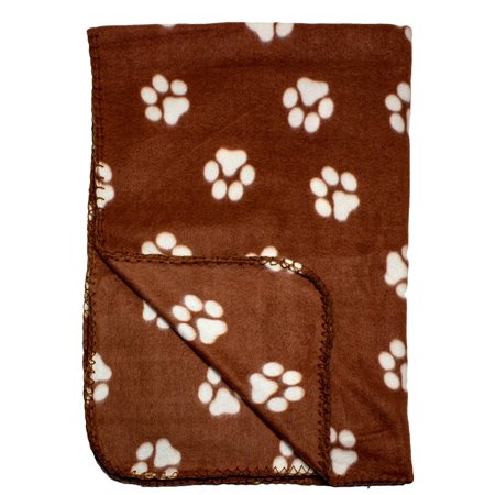 39 x 27 Inch Fleece Pet Blanket with Paw Print Pattern - Animal Supplies by bogo Brands