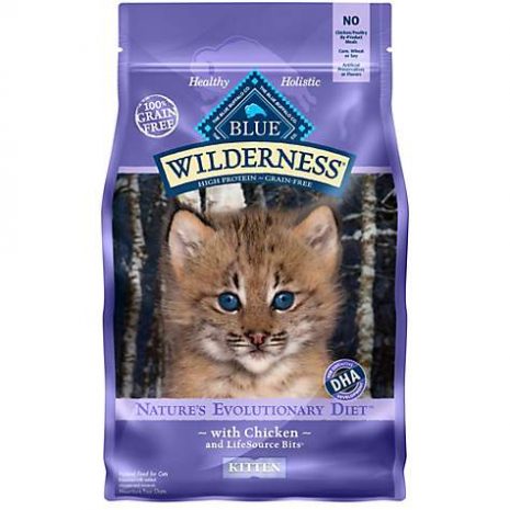 Blue Buffalo Blue Wilderness Kitten Chicken Recipe Dry Cat Food, 5 lbs