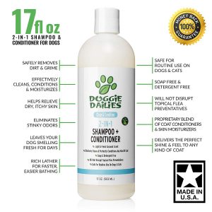 Doggie Dailies Shampoo for Dogs: 2-in-1 Dog Shampoo and Conditioner