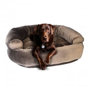 Double Bolster Dog Bed Espresso X-large