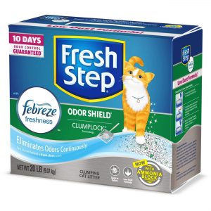 Fresh Step Odor Shield Scented Litter with the Power of Febreze, Clumping Cat Litter, 20 Pounds