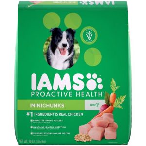 IAMS PROACTIVE HEALTH Adult Minichunks Dry Dog Food Chicken, 30 lb. Bag