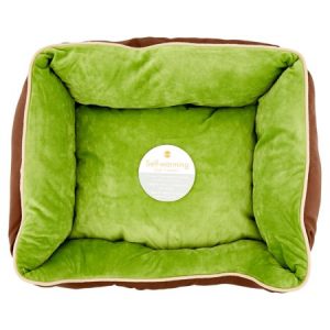 K&H 16″x20″ Mocha/Green Self-Warming Lounge Sleeper