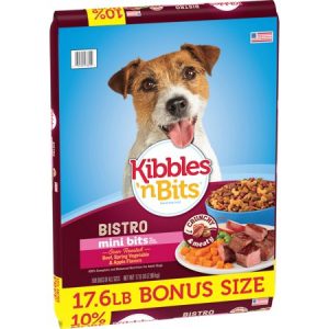 Kibbles ‘n Bits Bistro Mini Bits Small Breed Oven Roasted Beef Flavor Dog Food, 17.6-Pound