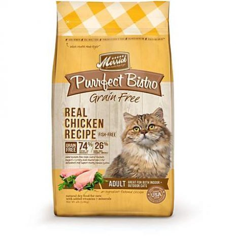Merrick Purrfect Bistro Grain Free Real Chicken Adult Dry Cat Food, 12 lbs.