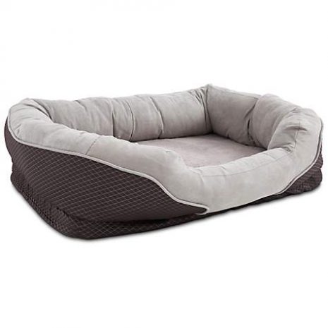 Orthopedic Peaceful Nester Gray Dog Bed, 40 L x 30 W