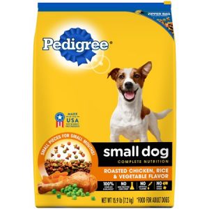 PEDIGREE Small Dog Complete Nutrition Adult Dry Dog Food Roasted Chicken, Rice & Vegetable Flavor, 15.9 lb. Bag