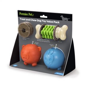 Premier Pet Dog Toys Treat and Chew Value Pack Dog