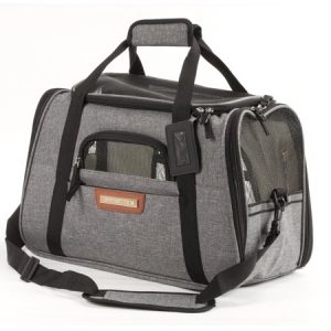 Premium Pet Travel Carrier for Small Dogs and Cats (Charcoal Grey)