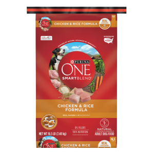 Purina ONE SmartBlend Natural Chicken & Rice Formula Adult Dry Dog Food – 16.5 lb. Bag