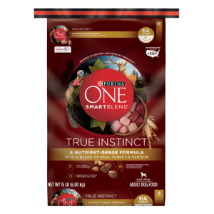 Purina ONE SmartBlend True Instinct Natural With Real Turkey & Venison Adult Dry Dog Food – 15 lb. Bag