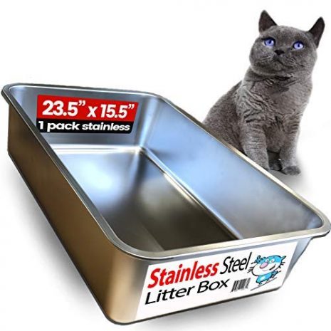 iPrimio Ultimate Stainless Steel Cat XL Litter Box - Never Absorbs Odor, Stains, or Rusts